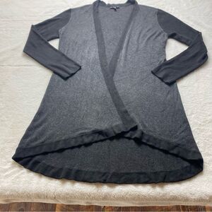 Eileen Fisher Open Front Knit Black/Gray Cardigan Size Medium